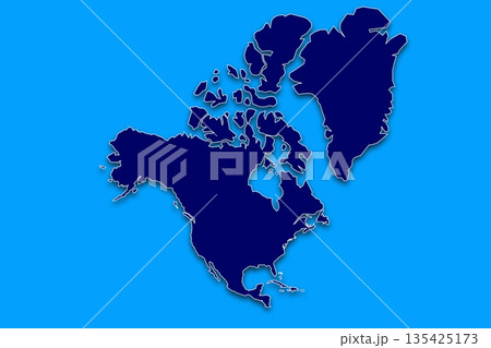 北アメリカ大陸とグリーランド 135425173