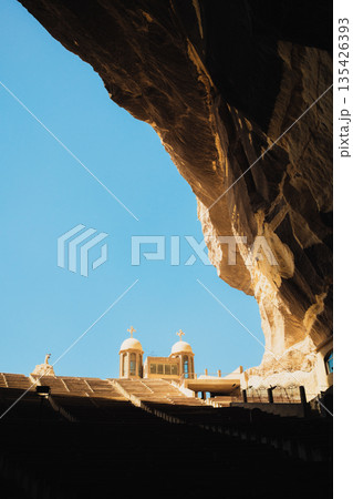 Stairs Of The Old Ancient Cave Church In Egypt Stairs Of The Old Ancient Cave Church In Egypt 135426393