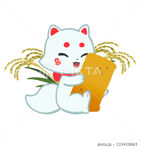 稲穂と白狐のアイコン 135428663