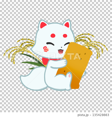 稲穂と白狐のアイコン 135428663