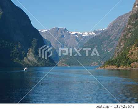ノルウェーのネーロイフィヨルドの雄大な風景 ノルウェーのネーロイフィヨルドの雄大な風景 135428678