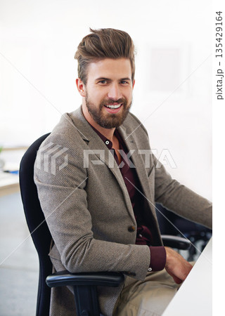 Happy, portrait and business man, accountant or auditor in company office. Face, entrepreneur and accounting professional from Canada with pride for career, corporate job and success mindset at work. Happy, portrait and business man, accountant or auditor in company office. Face, entrepreneur and accounting professional from Canada with pride for career, corporate job and success mindset at work. 135429164