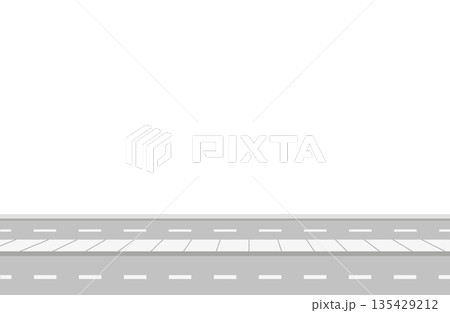 シンプルな車道のベクターイラスト素材 シンプルな車道のベクターイラスト素材 135429212