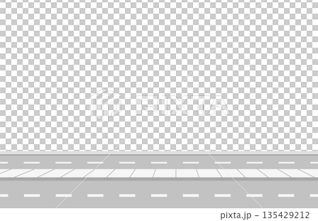 シンプルな車道のベクターイラスト素材 シンプルな車道のベクターイラスト素材 135429212