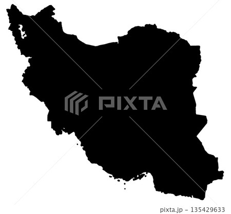 shape of the map of Venezuela, simplified smooth rounded silhouette 135429633