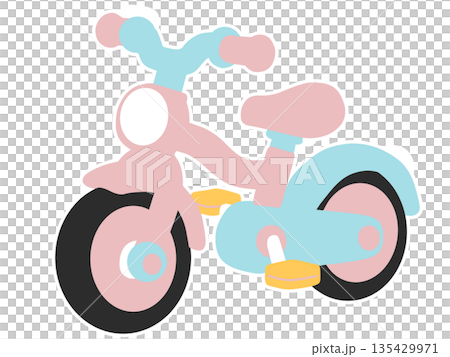 かわいい自転車のイラスト 135429971