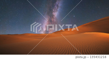 beautiful view of the desert in the evening beautiful view of the desert in the evening 135431218