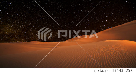 beautiful view of the desert in the evening beautiful view of the desert in the evening 135431257