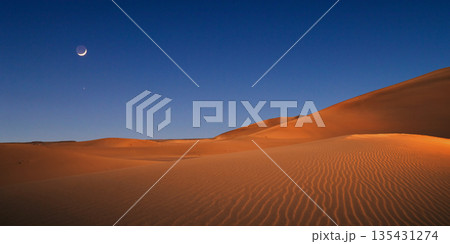beautiful view of the desert in the evening 135431274