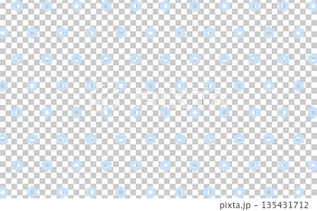 ヘキサゴンフラワーの背景イラスト　ハーフステップ　水色 135431712