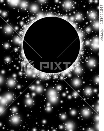 光と黒い円 背景素材 光と黒い円 背景素材 135431847