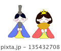 ひな人形　透過素材 135432708