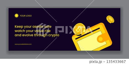 Social Media Cover Design Of Cryptocurrency Wallet Trading In Flat Cartoon Hand Drawn Illustration Social Media Cover Design Of Cryptocurrency Wallet Trading In Flat Cartoon Hand Drawn Illustration 135433667
