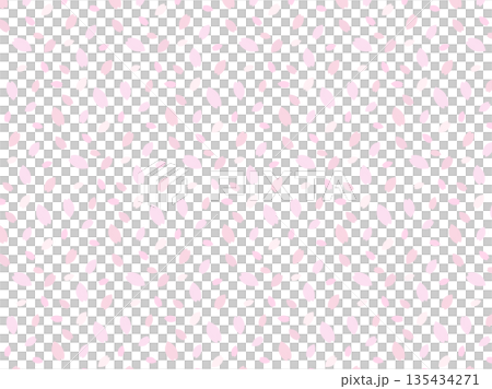 ピンク色の背景　パターン　花びら　ベクターpng 135434271