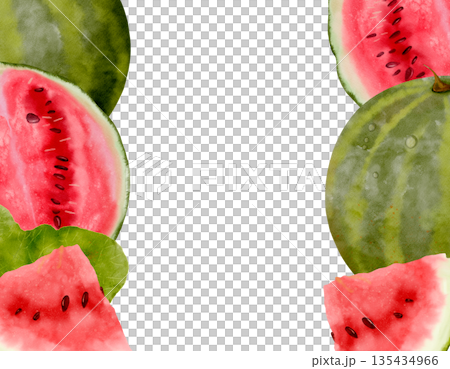 Juicy Watercolor Watermelon Pieces Creating Vibrant Seasonal Patterns For Invitations And Menus Juicy Watercolor Watermelon Pieces Creating Vibrant Seasonal Patterns For Invitations And Menus 135434966