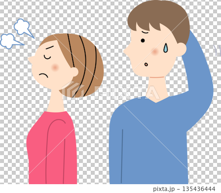 憤怒的女人和困惑的男人 憤怒的女人和困惑的男人 135436444