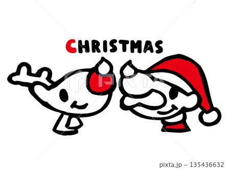 サンタとトナカイ 135436632