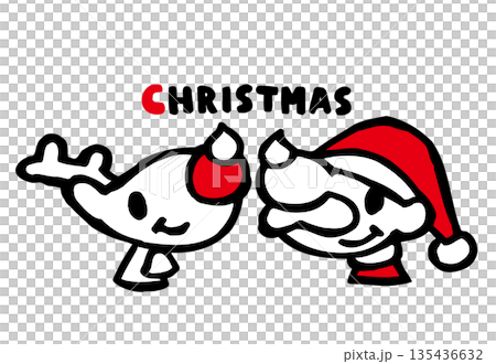 サンタとトナカイ 135436632