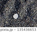 三重県の七里御浜海岸のたくさんのみはま小石の風景 135436653