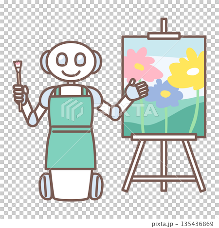 畫畫的AI機器人 畫畫的AI機器人 135436869