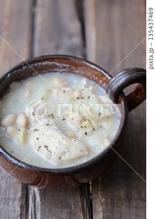 とろとろキャベツのタンパク質たっぷり豆乳スープ 135437469