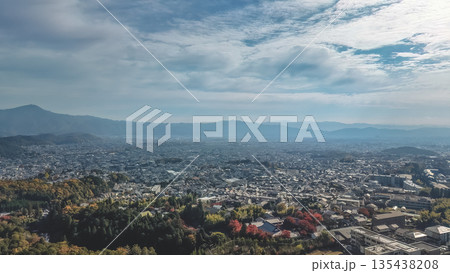 Nov 24 2025 Kyoto Skyline View from Takagamine Hilltop Panorama Nov 24 2025 Kyoto Skyline View from Takagamine Hilltop Panorama 135438208