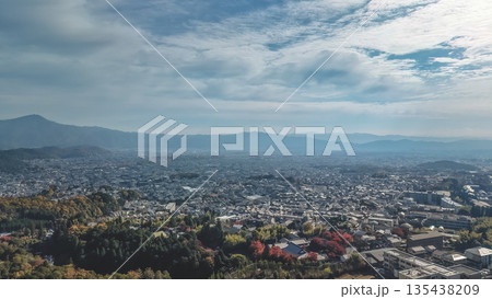 Nov 24 2025 Kyoto Skyline View from Takagamine Hilltop Panorama 135438209