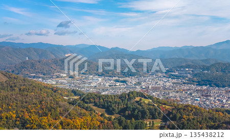 Nov 24 2025 Kyoto Kita Ward Skyline and Mountain Panorama Nov 24 2025 Kyoto Kita Ward Skyline and Mountain Panorama 135438212