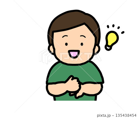 解決した　アジア人の男の子 135438454