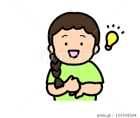 解決した　アジア人の女の子 135438504