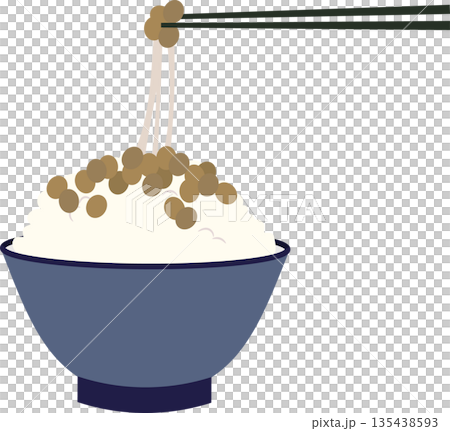 納豆米的簡單插圖 納豆米的簡單插圖 135438593