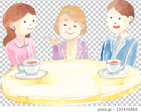 Illustration of a man and woman going on a matchmaking date, vector Illustration of a man and woman going on a matchmaking date, vector 135438868