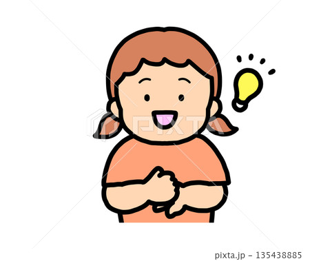 解決した　茶髪の女の子 135438885