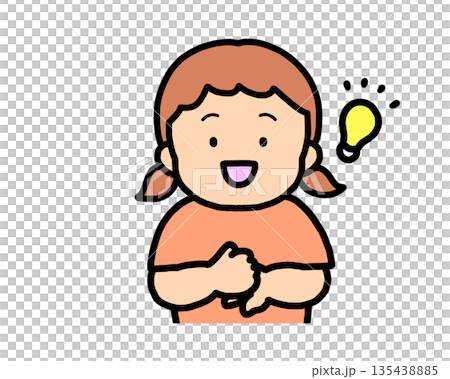 解決した　茶髪の女の子 135438885