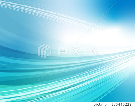 美しいライトブルーの波形アブストラクト背景 135440222