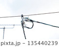 電線に繋がれた碍子の写真 135440239