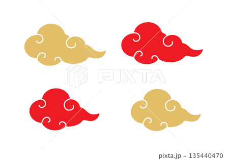 Asian Chinese Clouds Minimal Vector Set Asian Chinese Clouds Minimal Vector Set 135440470
