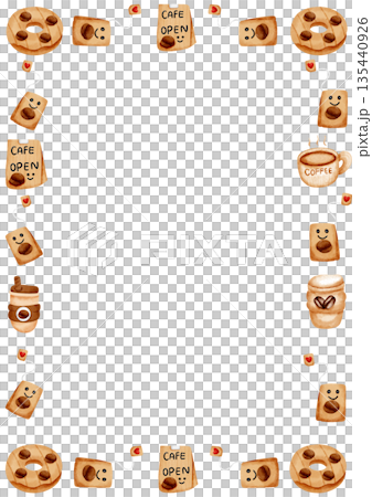 Coffee Inspired A4 Paper Border Background Coffee Inspired A4 Paper Border Background 135440926