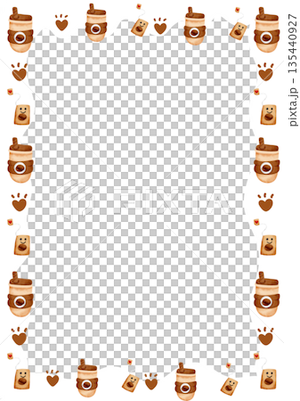 Cute Coffee Paper Frame for Cafe Design Cute Coffee Paper Frame for Cafe Design 135440927