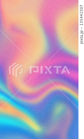 Holographic lo-fi grain noise Fluid Pattern in Pastel Colors, Modern 2000s, Y2K Aesthetic 135441507