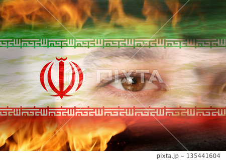 Iran news 2026. Iran protests 2026. War in Iran. Abstract flame fire background. Iran news 2026. Iran protests 2026. War in Iran. Abstract flame fire background. 135441604