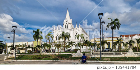 Sao Luis, Brazil - Jan 12, 2026: The Church of Our Lady of Remedies in Goncalves Dias Square in Sao Luis, Maranhao, Brazil Sao Luis, Brazil - Jan 12, 2026: The Church of Our Lady of Remedies in Goncalves Dias Square in Sao Luis, Maranhao, Brazil 135441784