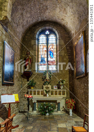 Interior of the church of Notre-Dame-de-l'Assomption in Moustier Interior of the church of Notre-Dame-de-l'Assomption in Moustier 135441951