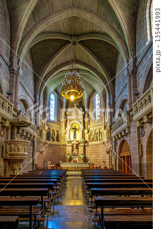 Interior of the Basilica of Xavier, Javier, Navarre, Spain. 135441993