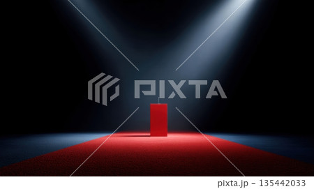 Symbolic presidents day scene expressing national pride and historic memory 135442033