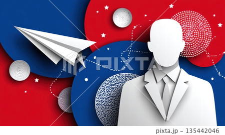 Abstract presidents day image showing symbolic unity and national spirit 135442046