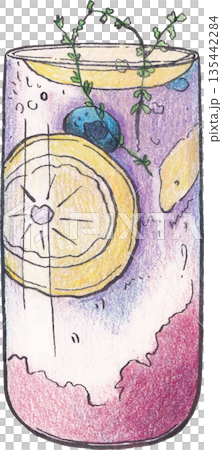 Beverage watercolor illustration for food and drink design Beverage watercolor illustration for food and drink design 135442284