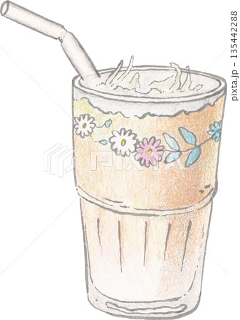 Beverage artistic watercolor drink graphic 135442288