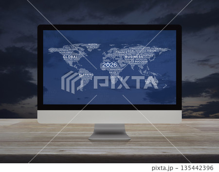 Happy new year 2026 global business start up online concept, Elements of this image furnished by NASA Happy new year 2026 global business start up online concept, Elements of this image furnished by NASA 135442396
