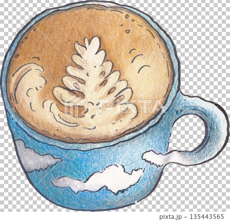Coffee watercolor clipart drink illustration 135443565